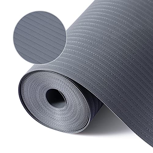 Mcrbeay Shelf Liners for Kitchen Cabinets, 10Inch x 5Ft, Non Adhesive Shelf Liner, Non-Slip Kitchen Drawer Liners, Waterproof Durable Cabinet Liners for Shelves, Refrigerator, Pantry, Dark Gray