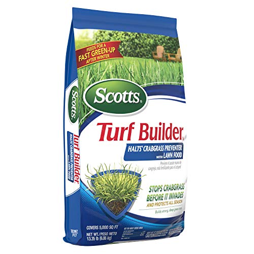 Scotts Turf Builder Halts Crabgrass Preventer with Lawn Fertilizer, 5,000 sq. ft., 13.35 lbs. (2-Pack)