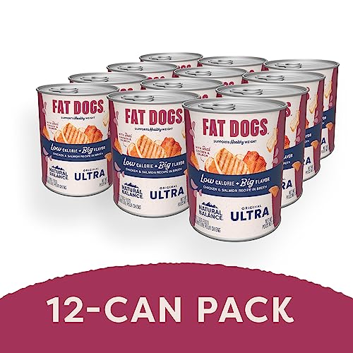 Natural Balance Original Ultra Fat Dogs Wet Dog Food, Chicken & Salmon Recipe in Broth, 13 oz. (Pack of 12)