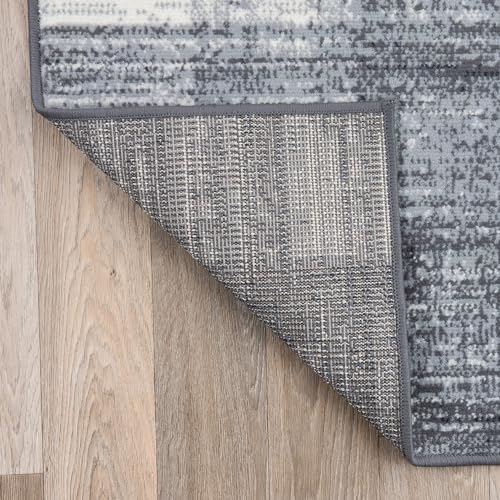 Rugshop Contemporary Distressed Design Soft Area Rug Yellow