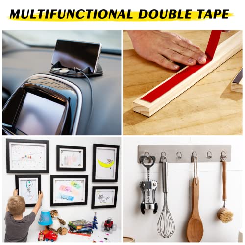 EMITEVER Double Sided Adhesive Tape Heavy Duty, Acrylic Foam Mounting 16.4FT X 1IN, Waterproof & Strong Double Stick, Strip Tape for Home Office Decor