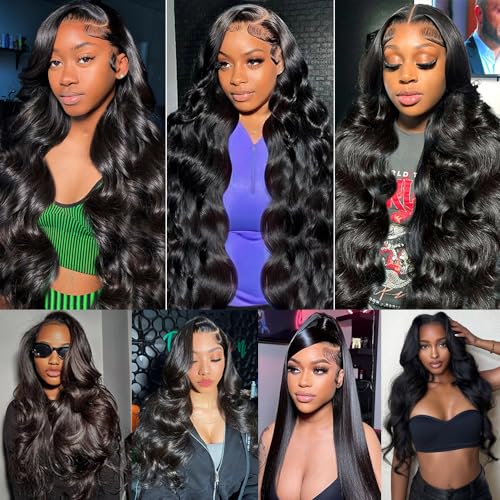 Chocolate Brown Lace Front Wig Human Hair Pre Plucked 4# Colored Wigs Human Hair 13x6 Body Wave HD Lace Frontal Wigs Human Hair 200% Density Glueless Wigs Human Hair 18Inch