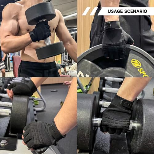 VXW Workout Gloves for Men and Women, Exercise Gloves for Weight Lifting, Cycling, Gym, Training, Fitness Breathable and Snug Fit(Small)