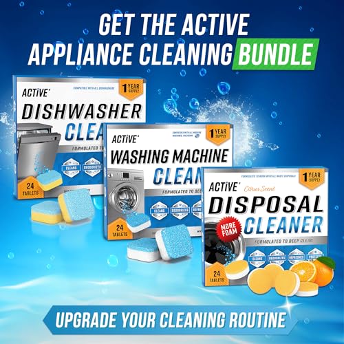 Dishwasher Cleaner And Deodorizer Tablets - 24 Pack Deep Cleaning Descaler Pods for Dish Washer Machine, Heavy Duty, Septic Safe, Natural Limescale Remover, Calcium, Odor, Smell - 12 Month Supply