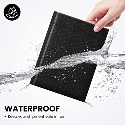 Fuxury Bubble Mailers 4x8" 100 Pack Bubble Mailer Usable Size 4x7" Forest Green Padded Envelopes Waterproof Shipping Envelopes Padded Mailers for Small Business Mailing