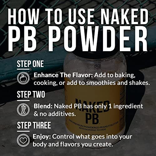 1.5 LB Powdered Peanut Butter from US Farms – Bulk, Only 1 Ingredient - Roasted Peanuts, Vegan, No Additives, Preservative Free, No Salt, No Sugar - 45 Servings - NAKED PB