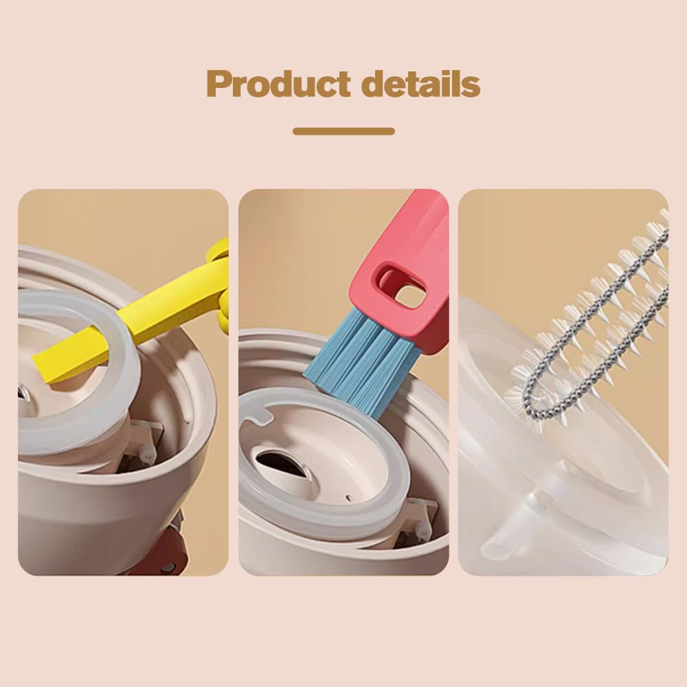 3PCS 3 in 1 Cup Lid Cleaning Brush,2024 Newest Water Bottle Crevice Cleaning Brush for Bottle Gap Tight Spaces Cup,3 in 1 Multi-Functional Cleaning Brush Portable Cup Lid Cleaning with Brush (3PCS)