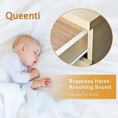 QUEENTI Silicone 160 Pcs Cabinet Door Bumpers Round, 1/2" Diameter Self Adhesive Clear Cupboard Door Drawer Bumpers for Kitchen Cabinets Cutting Boards Picture Frames