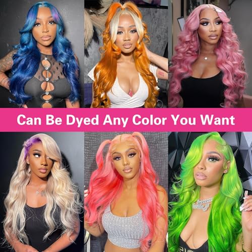 BZN 613 Lace Front Wig Human Hair 13x6 Body Wave Lace Front Blonde Wigs Human Hair for Women HD Lace Frontal Wigs Glueless 200% Density Pre Plucked With Baby Hair 24Inch