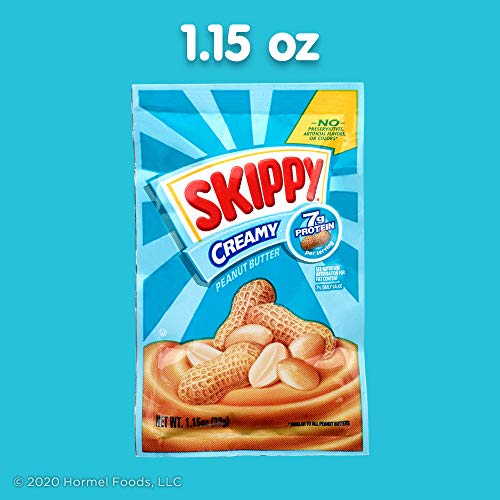 SKIPPY Creamy Peanut Butter Individual Squeeze Packs, 1.15 Ounce (8 Pouches)