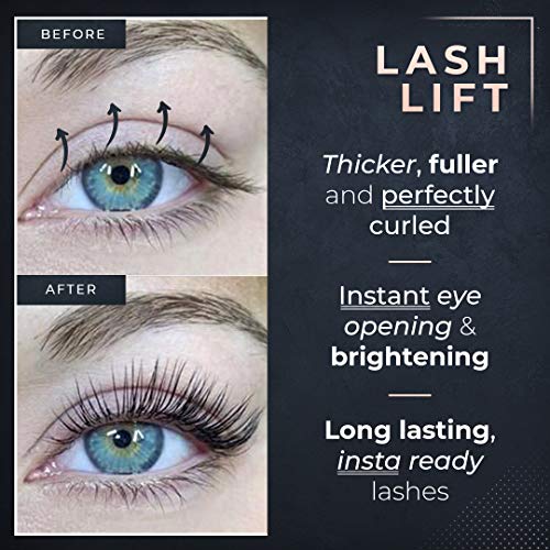 2 in 1 Lash Lift Kit and Brow Lamination Kit | Instant Perming, Lifting & Curling for Eyelashes & Eyebrows | Professional Salon Results Lasting 6-8 Weeks | Includes Glue & Supplies for 5+ Treatments