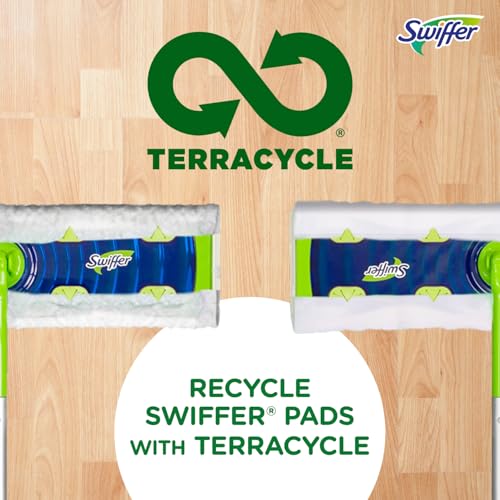 Swiffer Sweep + Mop XL, Broom & Mop Alternative, Floor Cleaner for Dirt, Dust, Hair, All Purpose Cleaning Tool for Home, Bathroom, Kitchen, Set Includes 1 XL Sweeper 8 XL Dry Pads 2 XL Wet Pads Fresh