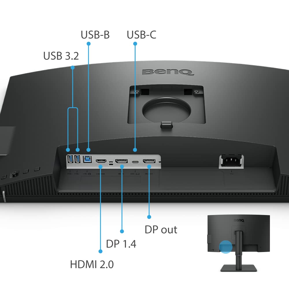 BenQ PD2506Q Mac-Ready Monitor 25" QHD 1440p | 100% Rec.709 & sRGB,95% P3 | IPS | DeltaE≤3 | ICC Sync | Uniformity | AQCOLOR | Pantone | Ergonomic | DisplayPort | USB-C(65W) | USB Hub | DaisyChain