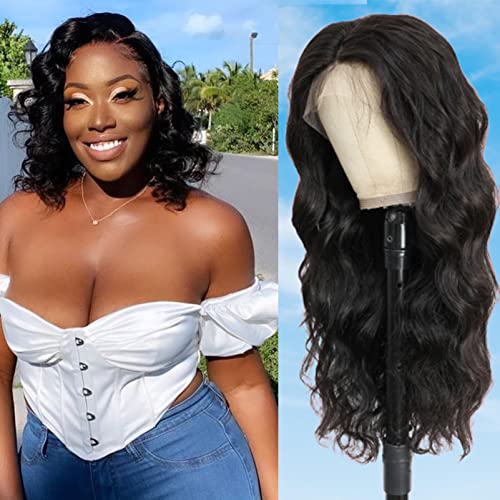 Doaburu 360 Lace Front Wigs Human Hair,14 inch Body Wave Transparent Full Lace Wigs Pre Plucked With Baby Hair,Can Make Ponytail and Buns,150% Density Remy Human Hair for Women