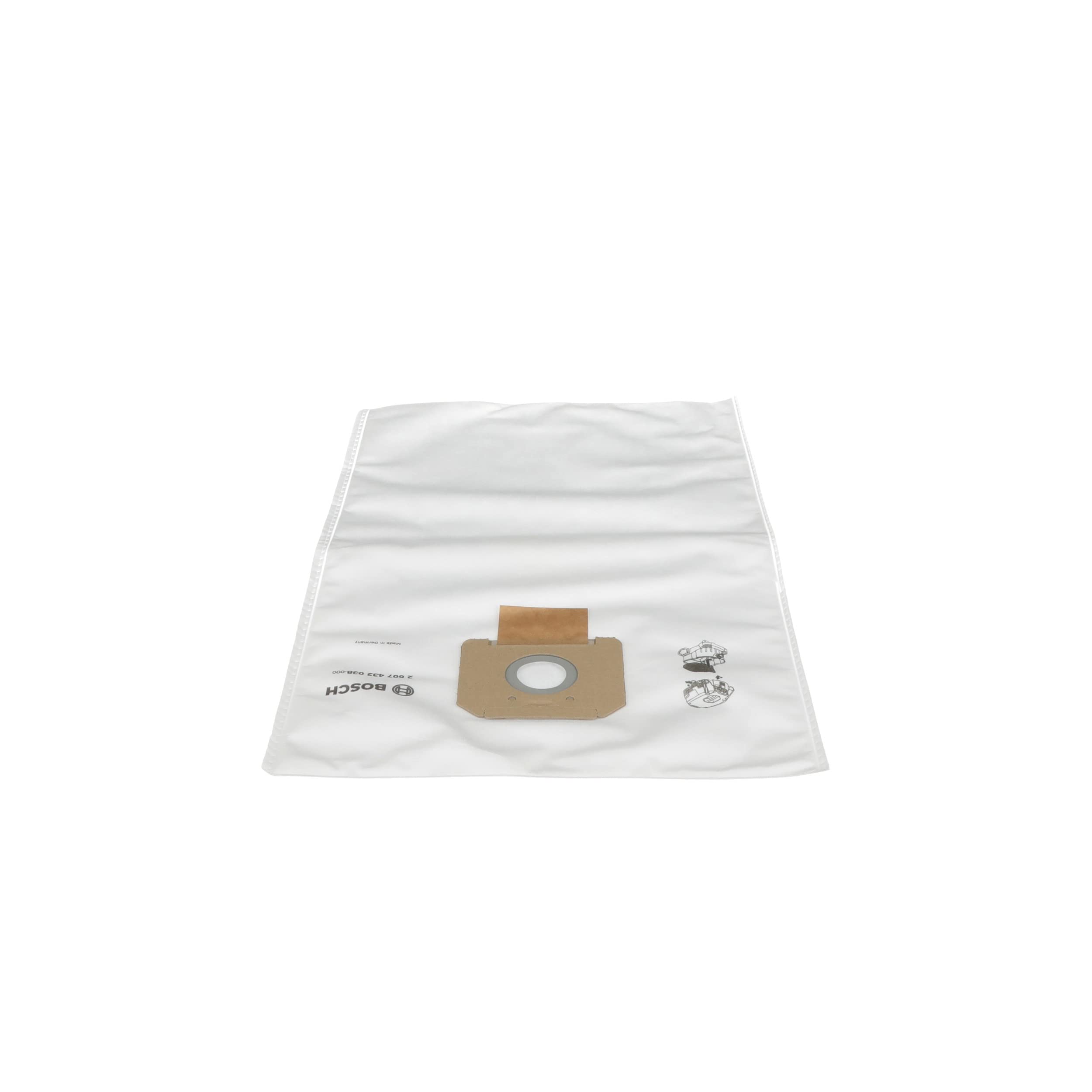Bosch VB140F 5-Pack Fleece Filter Bag for use with VAC140 Dust Extractor, 14-Gallon, White