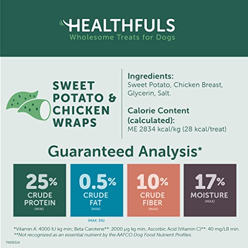 Healthfuls Chicken Wrapped Sweet Potato Dog Treats, 16oz