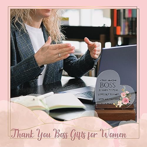 Boss Appreciation Gifts, Gift for Boss Leaving Job, Thank You Boss Gifts for Women, Boss Plaque Gifts, New Boss Gifts for Her, Him, Boss Christmas Birthday Gifts for Women, Boss Office Decor ZXZ1