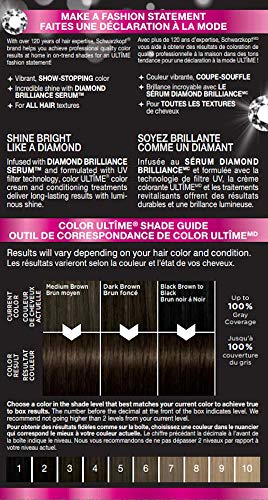 Schwarzkopf Color Ultime Hair Color, 3.8 Velvet Brown, 1 Application - Permanent Brown Hair Dye for Vivid Color Intensity and Fade-Resistant Shine up to 10 Weeks