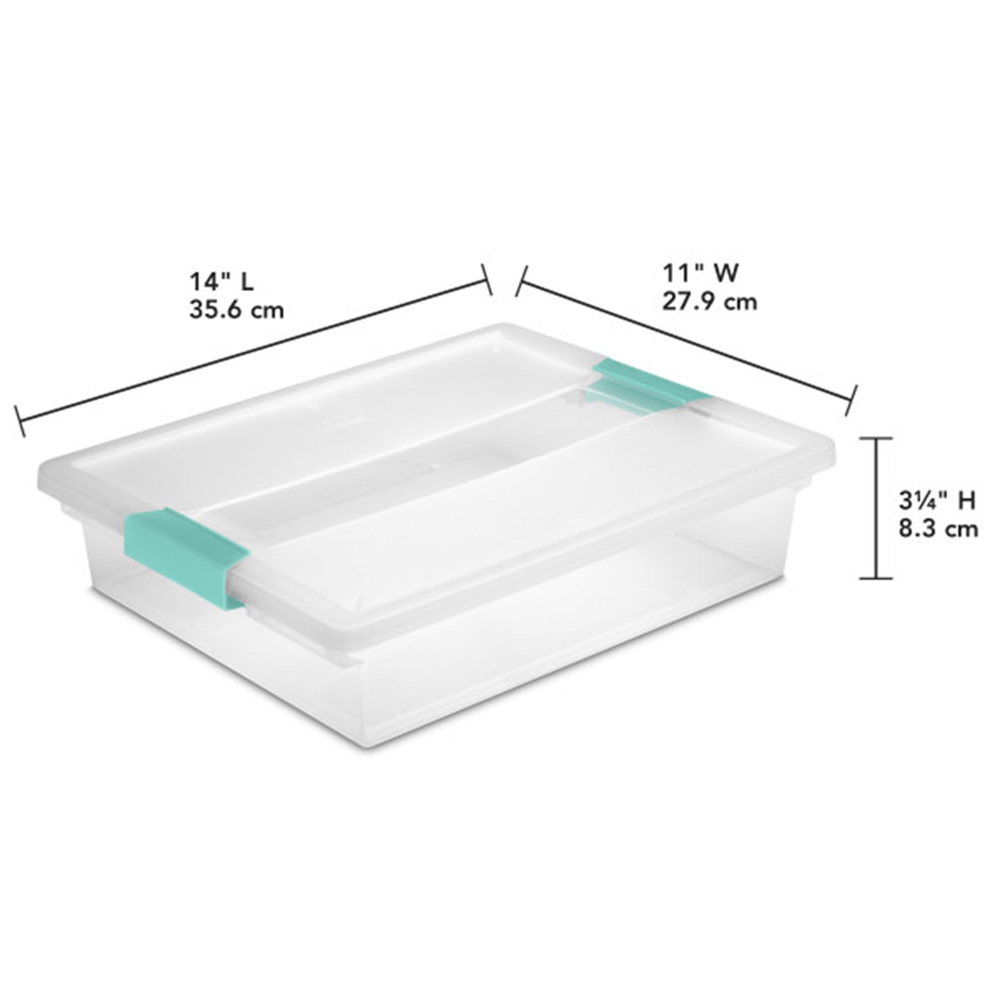 Sterilite 24-Pack Clip Box, Clear Storage for Crafts, Supplies and Office Items, Large