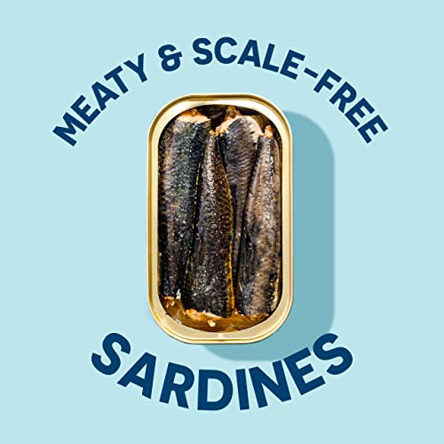 Wild Planet Wild Sardines in Water, No Salt Added, Tinned FIsh, Sustainably Wild-Caught, Non-GMO, Kosher, Gluten Free, Keto and Paleo, 4.4 Ounce, Single Unit