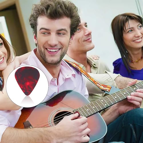 Augshy Guitar Picks, 150 Pack Premium Celluloid Guitar Pick Variety Pack Includes Thin, Medium & Heavy Gauges for Electric Guitar, Acoustic Guitar, Bass（0.46 0.71 0.96mm)