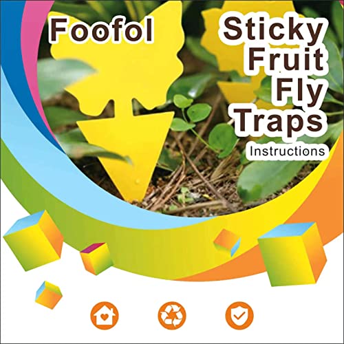 Fruit Fly Traps Fungus Gnat Traps Yellow Sticky Bug Traps 36 Pack Non-Toxic and Odorless for Indoor Outdoor Use Protect The Plant