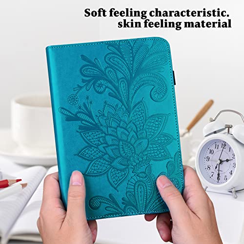 VODEFOX Case for Samsung Galaxy Tab A 10.1 2016,Embossed Design Lace Floral PU Leather Folio Flip Stand Case with Elastic Band for Galaxy Tab A 10.1" Tablet 2016 (SM-T580/T585/T587)