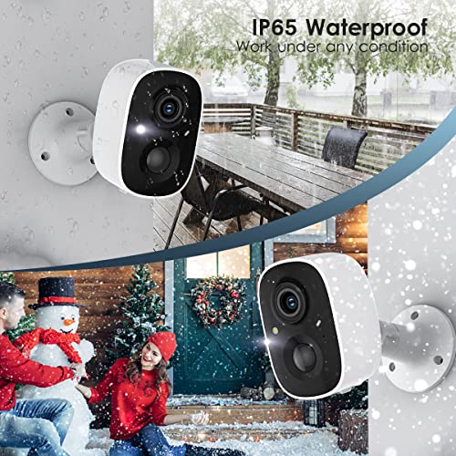 Solar Security Cameras Wireless Outdoor, Outdoor Camera Wireless 2-Way Talk Battery Powered Wi-Fi Cameras for Outside/Indoor 1080P Night Vision AI Motion Detection Spotlight Siren Alarm Waterproof