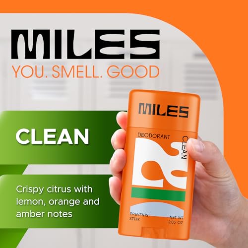 Miles Kids Deodorant for Boys and Girls - Aluminum Free Deodorant for Kids and Teens, Natural, Hypoallergenic, Made in USA - Clean Scent, 1-Pack