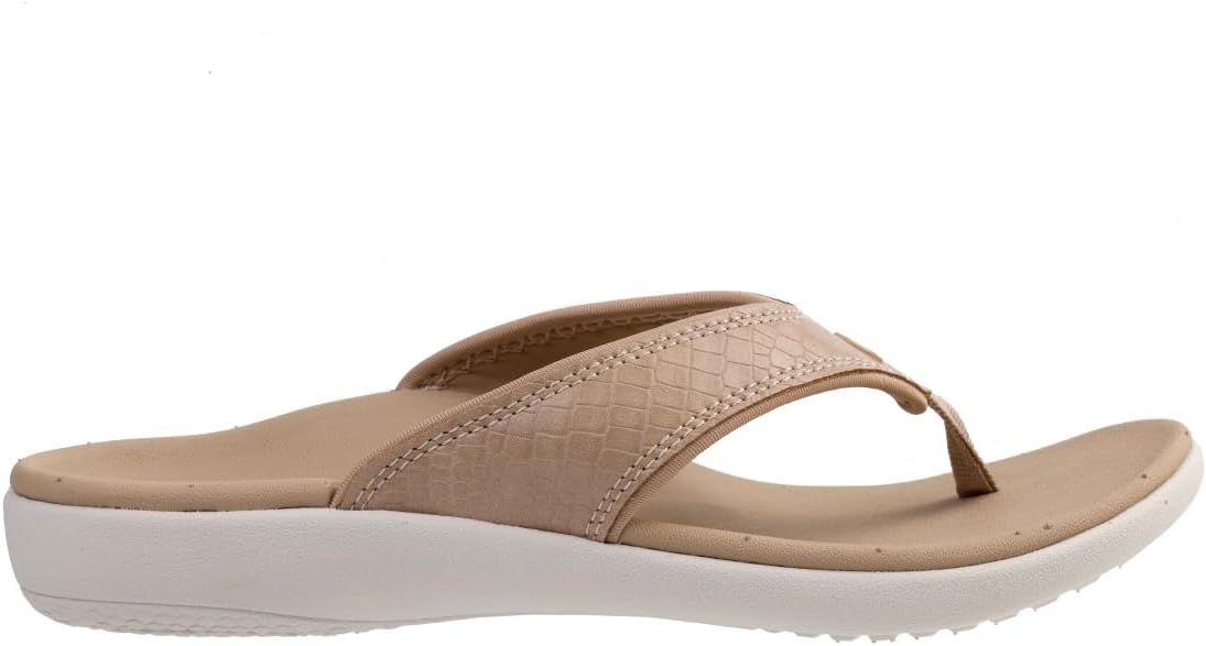 Spenco Women's Yumi Mojave Flip-Flop, Taupe, 12