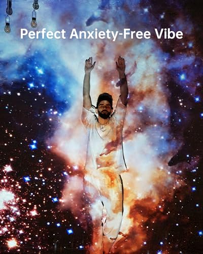 POCOCO Galaxy Star Projector for Bedroom with Replaceable Optical Film Discs, Home Planetarium Night Light Projector with High-Definition Soft Light for Relax, Study, and Meditate, Stress Relief Gifts