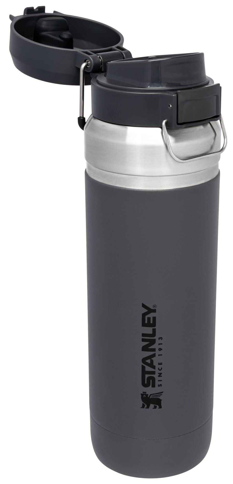 Stanley Quick Flip GO Water Bottle 36 OZ | Push Button Lid | Leakproof & Packable for Travel & Sports | Insulated Stainless Steel | BPA-Free | Charcoal