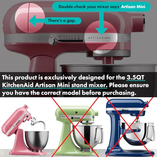 Spiral Dough Hook Replacement for KitchenAid 3.5 Qt. Tilt-Head Stand Mixers/Polished 18/8 Stainless Steel Accessories/No coating/Dishwasher Safe/Compatible for KSM3311/3316/ Artisan Mini Series