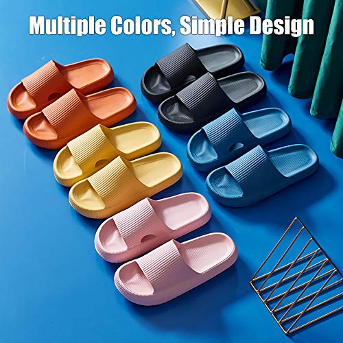 rosyclo Cloud Slippers for Women and Men, Massage Shower Bathroom Non-Slip Quick Drying Open Toe Super Soft Comfy Thick Sole Home House Cloud Cushion Slide Sandals Shoes, Avocado Green