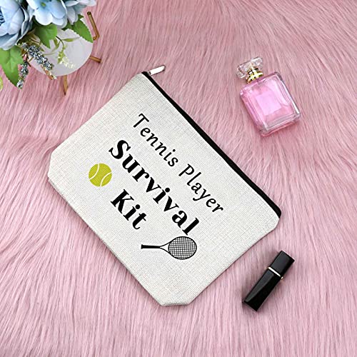 3Pcs Tennis Player Gift for Women Makeup Bag Tennis Lover Gift for Girls Tennis Coach Gift Birthday Gift for Friend Cosmetic Bag Graduation Gift for Tennis Team Travel Cosmetic Pouch Christmas Gift