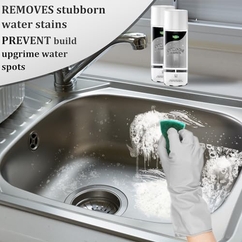 Zinshine Stainless Steel Cleaner, Kitchen Cleaner and Polish Spray, Oven Cleaner - 14 oz - Removes Fingerprints, Water Marks and Grease from Refrigerators, Dishwashers, Ovens, and Grills