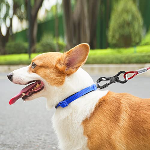 Tresbro 100FT Reflective Dog Tie Out Cable for Dogs Up to 250 Pounds, Steel Wire Dog Leash Cable with Stainless Rotatable Buckle, Heavy Duty and Enduring, Dog Chains Outside for Outdoor,Yard,Camping