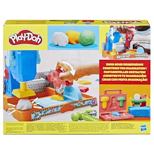 Play-Doh Stamp & Saw Tool Bench Playset, Construction Toys for Boys & Girls 3 Years & Up, Kids Arts & Crafts