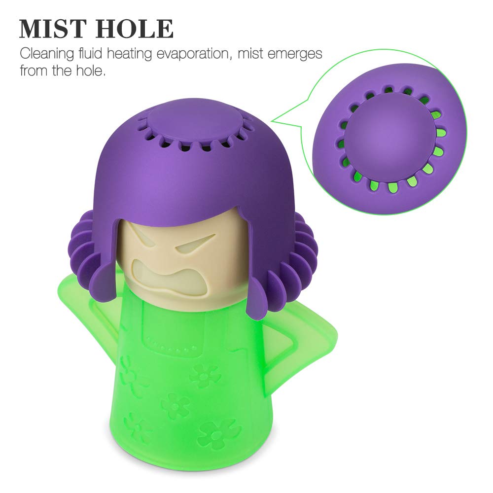 TOPIST Angry Mama Microwave Cleaner Angry Mom Microwave Oven Steam Cleaner and Disinfects With Vinegar and Water for Kitchens, Steamer Cleaning Equipment Cleans the Crud in Minutes (Green)