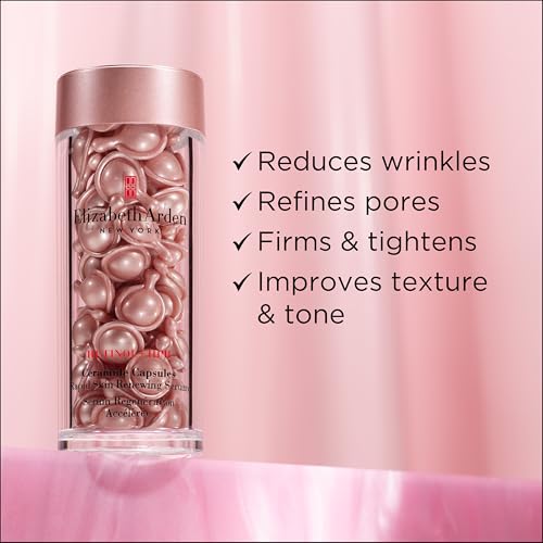 Elizabeth Arden Retinol + HPR Ceramide Capsules, Anti-Aging Skin Renewing Serum, Skincare Gift for Women, Reduces Fine Lines & Wrinkles