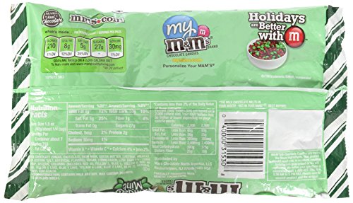 M&M's Mint Chocolate, Christmas Red, Green and White Candies, 9.2oz Bags 2 Pack