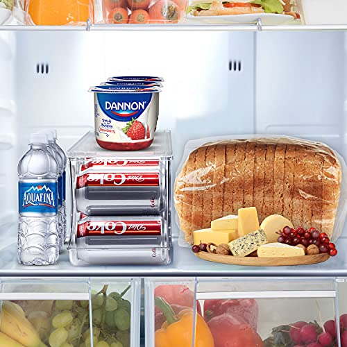 Sorbus Soda Can Organizer for Refrigerator - Stackable with Lid, Holds 12 Cans Each, BPA-Free - Fridge Organizers and Storage, Soda Can Dispenser for Refrigerator (1 Pack)