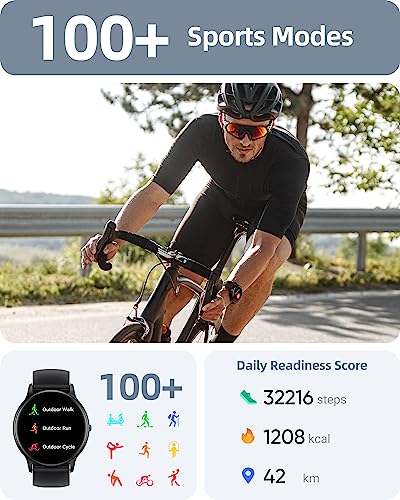 Parsonver Smart Watch for Men Women(Answer/Make Calls), HD Screen Fitness Tracker IP68 Waterproof 100+ Sport Modes, Heart Rate Sleep Monitor, Pedometer, Smartwatch for Android Phones/iPhone Compatible