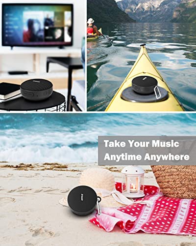 Inwa Bluetooth Bicycle Speakers with TF Card Mode, Waterproof Wireless Portable Traveling Bike Speaker, Built in Mic for Bicycle Riding, Showering, Hiking, Pool, Beach, Golfing(Black)