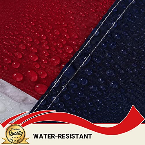 TOPFLAGS Pirate Boat Flag 12x18 Inch Jolly Roger Red Scarf Flag Embroidered Nylon with 2 Brass Grommets 4 Stitching Rows Heavy Duty Fade Proof Water-resistant Skull Banner for Outdoor Indoor