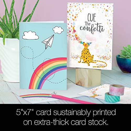 Tree-Free Greetings - All Occasion Cards - Artful Designs - 8 Assorted Cards + Matching Envelopes - Made in USA - 100% Recycled Paper - 5"x7" - Dream Big Graduation (GA54282)