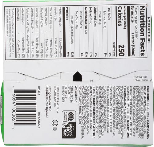 Orgain Organic Nutritional Protein Shake, Creamy Chocolate Fudge - 16g Grass Fed Whey Protein, Meal Replacement, 20 Vitamins & Minerals, Fruits & Vegetables, Gluten Free, Non-GMO, 11 Fl Oz (4 Pack)