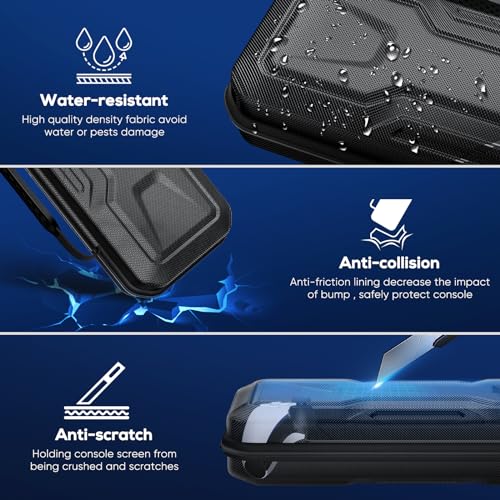 FYOUNG Carrying Case for PlayStation Portal, Protective Hard Shell Portable Travel Carry Handbag Full Protective Case Accessories for PlayStation Portal Remote Player (Black)