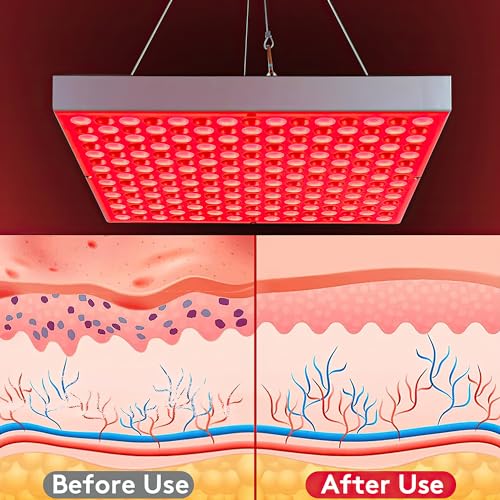 Red Light Lamp, CLMTAS 45W Panel with 660nm ＆ 850nm Near-Infrared Light Combo, for Body, Festival Gift