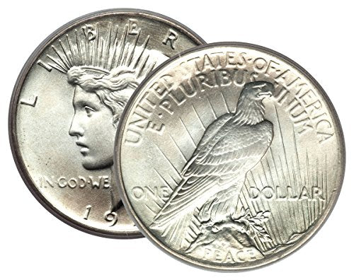 1923 Peace and 2023 Silver Eagle - 100 Year Silver Dollar Set in Deluxe Holders Circulated, Uncirculated